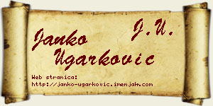 Janko Ugarković vizit kartica
